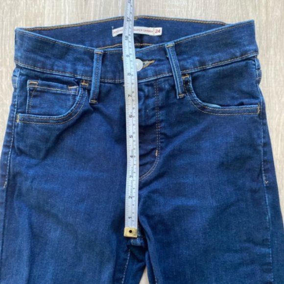 Levi’s 720 High Rise Super Skinny Jeans Sz 24 - Picture 7 of 11